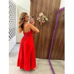Vestido Sem Mangas Vermelho Paola