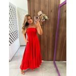 Vestido Sem Mangas Vermelho Paola