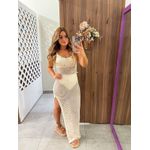 Vestido Longo Tricot Cru New Resort