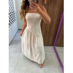 Vestido Longo Texturizado Floral Lurex 