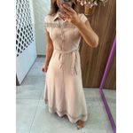Vestido Midi Chemise Nude Margarida 