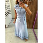 Vestido Midi Chemise Azul Margarida 