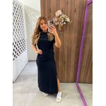 Vestido Longo Comfort Preto Colcci