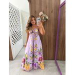Vestido Estampado Lilás Ana 