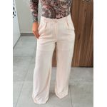 Calça Wide Leg Alfaiataria Camila Creme