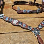 Conjunto Cabeçada & Peiteira Master Selas Baralho Strass #8593