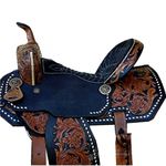 SELA FORMA PROTEC HORSE COURO PRETO - BORDADO FLOR/ABA RECORTADA