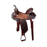 SELA FORMA PROTEC HORSE COURO CHOCOLATE - BORDADO CRAVINHO/ASSENTO CAFE/ABA RECORTADA