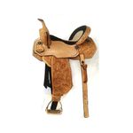 SELA FORMA PROTEC HORSE COURO BEGE - BORDADO/ASSENTO PRETO/ABA RECORTADA