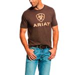Camiseta Masculina ARIAT - MEN LIBERTY - BROWN HEATHER