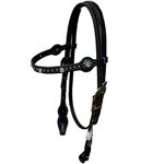 CABECADA TESTA COURO TOP EQUINE - AFOGADOR/PEDRA -14455