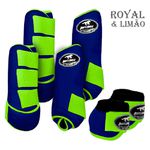 Kit Completo #BiColor Royal Com Velcro&Viés Colorido| Boleteira Dianteira Traseira e Cloche - Boots Horse