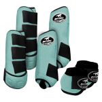 Kit Completo #BiColor Tiffany Com Velcro&Viés Preto| Boleteira Dianteira Traseira e Cloche - Boots Horse