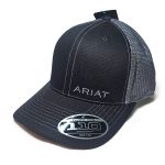 BONE ARIAT - Preto - Logo Cinza