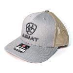 Boné Ariat - Cinza Marrom Logo Cinza
