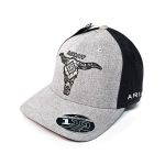 Boné Ariat - Cinza Preto Logo Longhorn