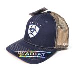 Boné Ariat - Marinho Marrom Logo Azul e Branco