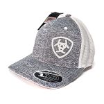 Boné Ariat - Mescla Cinza Branco Logo Branca