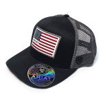 Boné Ariat - Preto Cinza Logo Bandeira EUA