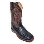 BOTA GATOR BOOTS - JACARÉ RABO PRETO CANO CAFÉ GRAZY 