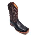 Bota Goyazes Masculina AC AVESTRUZ PRETO COURO MUSTANG CAFÉ - 241504