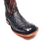 Bota Goyazes Masculina AC AVESTRUZ PRETO COURO MUSTANG CAFÉ - 243003