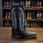 Bota Goyazes Feminina 213207 AF - AVESTRUZ PRETO COURO PIT STOP PRETO