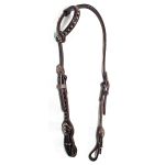 Cabeçada De Orelha Com Cravos e Margarida Cobre - Protec Horse