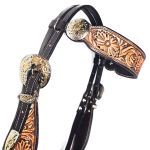 Cabeçada De Testa Bordada Com Margaridas e Fivela Trabalhada - Protec Horse