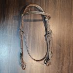 Cabecada Couro Bordado Com Afogador e Maragarida no Engate Rápido - Protec Horse
