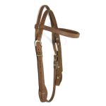 Cabecada Couro Marrom Testa - Simples Com Afogador e Engate Rápido - Protec Horse