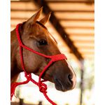 CABRESTO BOOTS HORSE - COM CABO TRANCADO DE PARACORD - VERMELHO