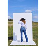 Calça Selff Western Feminina - Boot Cut Flowers