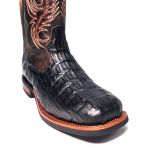 BOTA GATOR BOOTS - JACARÉ COSTAS PRETO CANO CAFÉ GRAZY