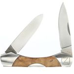 Canivete Noble liso - Duas lâminas - Longhorn 40009