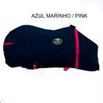 Capa de Frio Boots Horse Forrada Simples - Azul Marinho / Pink