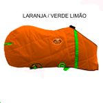 Capa de Frio Boots Horse Forrada Simples - Laranja / Verde Limão