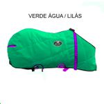 Capa de Frio Boots Horse Forrada Simples - Verde Água / Lilás