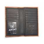Carteira Couro Bifold Vertical Longa Ariat-A3546108