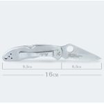 Canivete Liso Cimo Heeler 8 Inox Cabo em Inox com Clip 9440/3R