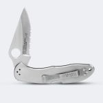 Canivete Liso Cimo Heeler 8 Roping Inox Cabo em Inox com Clip 9440/8R