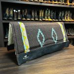 Manta Boots Horse Combat Algodão- Marrom-Amarelo-Tiffany