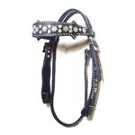 Conjunto Cabeçada Peiteira Flor de Strass Tacha e Franja - Master Selas