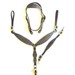 Conjunto Cabeçada Peiteira Levantador Strass & Cravo - Protec Horse
