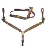Conjunto Cabeçada Peiteira Vitton Tento Dourado - Master Selas