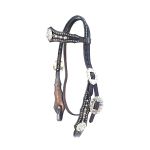 CONJUNTO CABEÇADA PEITEIRA LEVANTADOR PROTEC HORSE MARGARIDA STRAS E TACHA