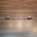 Conjunto Cabeçada Peiteira Levantador Couro Marrom Com Strass Cristal & Cravinhos Cod.8562 - Boots Horse