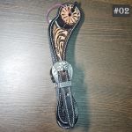 Correia de Espora Média Fina Floral Creme Cod.#5067 - Protec Horse