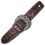 Correia De Espora Bordada Com Fivela de Strass Cristal - Master Selas