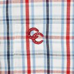 Camisa Cowboys Infantil Manga Curta Xadrez Branco - Azul - Vermelho - CAMINFMC - XD01